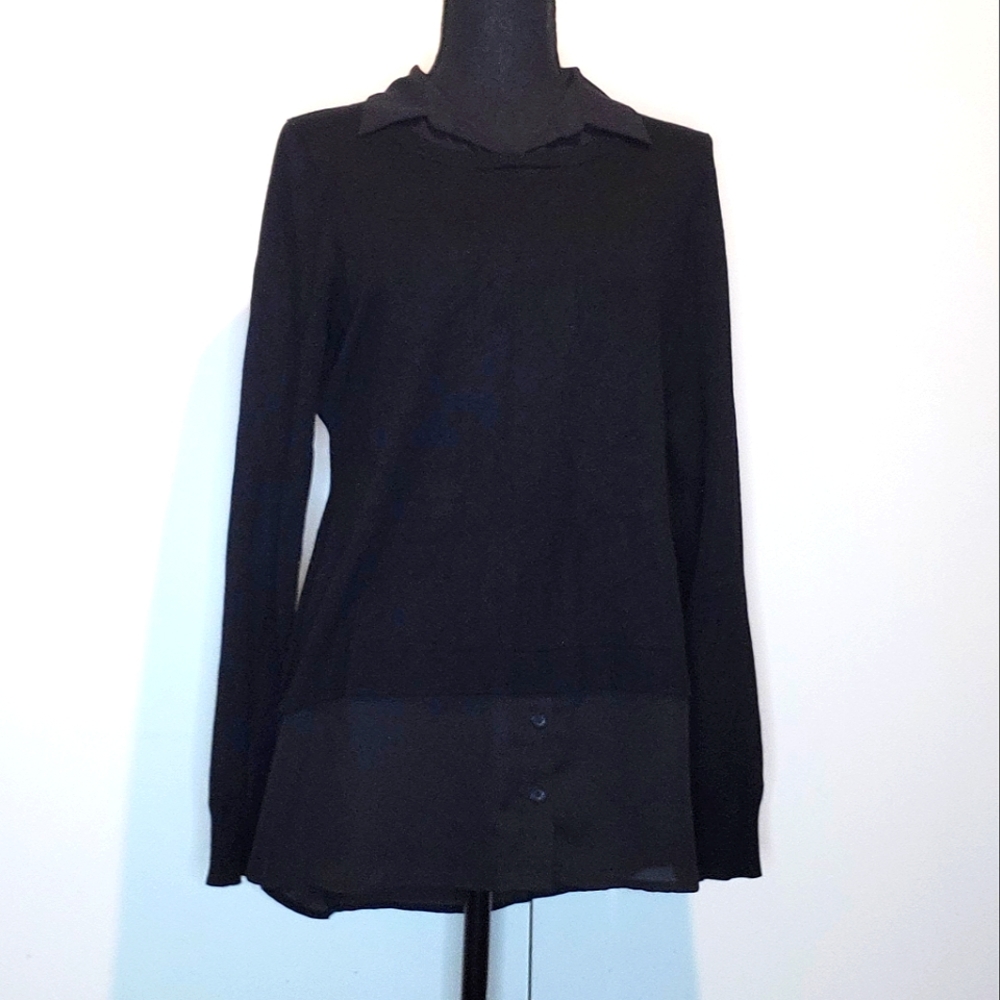 Adrianna Papell Long Sleeve Top Size M